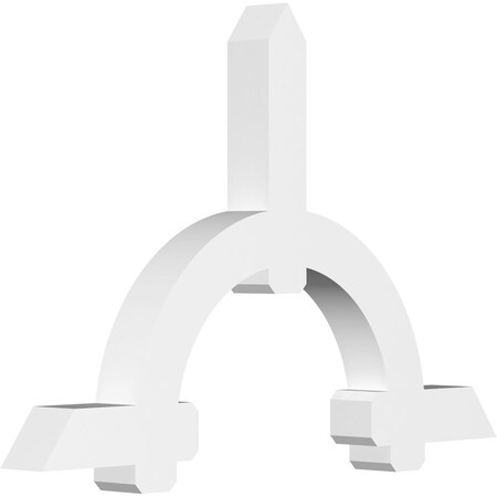 Ekena Millwork Ericson Architectural Grade PVC Gable Bracket, 72"W x 48"H x 6"D x 6"F, 16/12 Pitch GBP072X48X0606ERI00